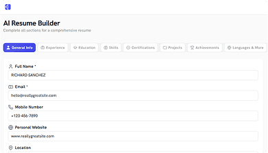 Edit and Customize Your Resume feature