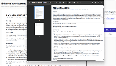 Enhance with AI Suggestions feature